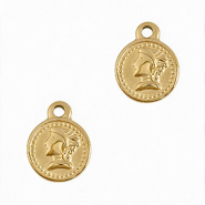 Stainless steel charms coin Gold