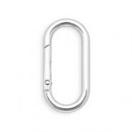 Keychain clasp findings oval Silver