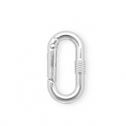 Keychain clasp findings oval Silver