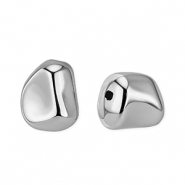 Acrylic beads nugget Silver