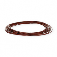 leather round 1mm Dark Bordeaux