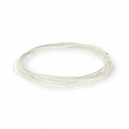 leather round 1mm White