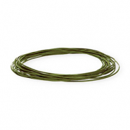 leather round 1mm Green