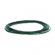leather round 1mm Dark Teal Green