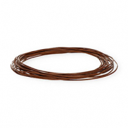 leather round 1mm Dark Brown