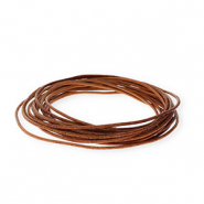 leather round 2mm Brown