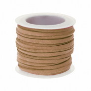Faux suede flat 3mm Light brown