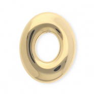 Stainless steel findings charms / connector oval Gold