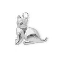 Stainless steel charms cat Silver