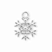 Stainless steel charms snowflake Silver