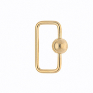 Stainless steel findings clasp rectangle Gold