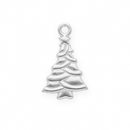 Stainless steel charms Christmas tree Silver