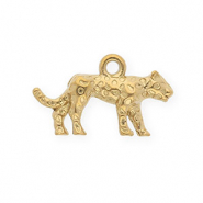 Stainless steel charms leopard Gold