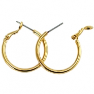 DQ metal findings creole earrings 20mm Gold