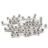 DQ metal findings crimp beads 3mm Silver 