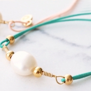 Handmade jewellery: Colourful bracelets with Artistic Wire connector ♡ DIY