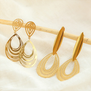 Inspirational Sets Design bohemian earrings with stainless steel charms and spacers