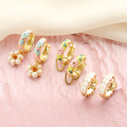 Inspirational Sets How to customize brass TQ metal creoles with flowers