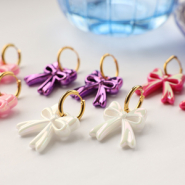 NEW NEW! Bow charms and hart earrings of acrylic