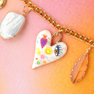 NEW Yes! Funky metal charms with enamel