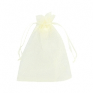 Jewellery organza bags 10x13cm Light yellow