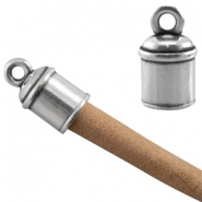 DQ European metal beads silver DQ European metal end caps antique silver 