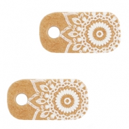 Jewellery cards "made with love" Brown