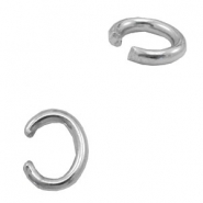 Findings TQ metal jump ring oval Antique Silver