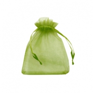 Jewellery Organza Bag 7x9cm Olive Green