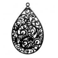Bohemian charms drop shaped Black
