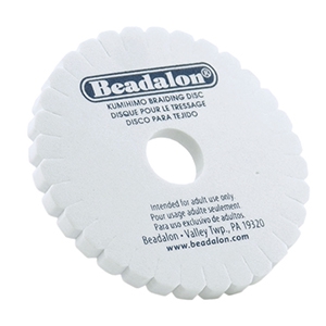 Beadalon Kumihimo Disk 15cm Round White