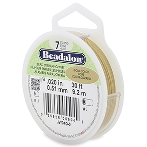 Beadalon stringing wire 7 strand 0.51mm Gold