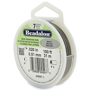 Beadalon stringing wire 7 strand 0.51mm Bright Stainless Steel