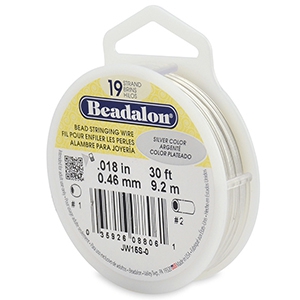 Beadalon stringing wire 19 strand 0.46mm Silver