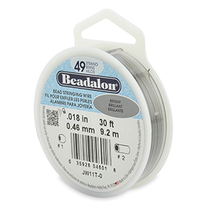 Beadalon stringing wire 49 strand 0.46mm Bright Stainless Steel
