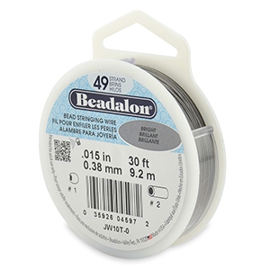 Beadalon stringing wire 49 strand 0.38mm Bright Stainless Steel