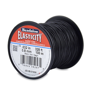 Beadalon Elastic Stringing Wire 0.8mm 100 metre Black