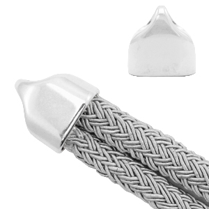 DQ European metal end caps Antique Silver (nickel free)