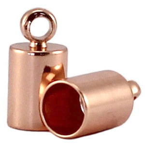 DQ metal end cap 3mm Rose Gold 