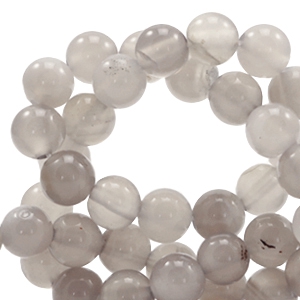 Natural stone beads Chalcedony and Agate 6mm Worldly Grey Opal