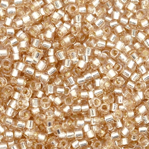 Miyuki beads delica's 11/0 Duracoat Silverlined Dyed Mica Brown