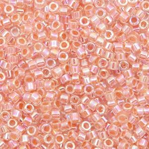 Miyuki beads delica's 11/0 Dark Peach Lined Crystal AB