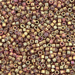 Miyuki beads delica's 11/0 Metallic Iris Earth Batik Gold DB-1010
