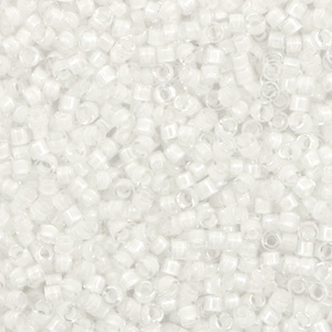 Miyuki beads delica's 11/0 White Lined AB Crystal DB-66