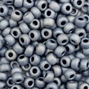 Miyuki seed beads 6/0 Metallic Matte Silver Gray 6-2002