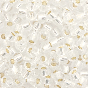 Miyuki seed beads 6/0 Silverlined Crystal 6-1