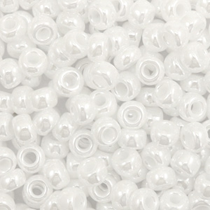 Miyuki seed beads 6/0 Ceylon White Pearl 6-528