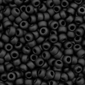 Miyuki seed beads 8/0 Opaque Matte Black 8-401f