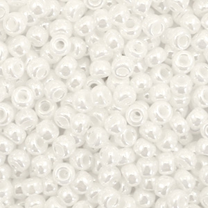 Miyuki seed beads 8/0 Ceylon White Pearl 8-528