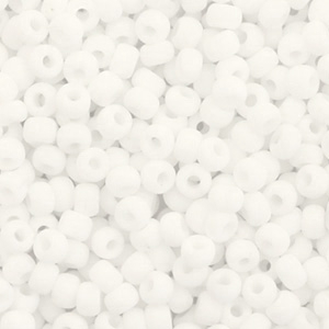 Miyuki seed beads 8/0 Opaque Matte White 8-402f